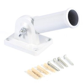 Stainless Steel Flag Pole Holder, Durable Adjustable Wall Mount Bracket Practical Flagpole Holder for Displaying Flags