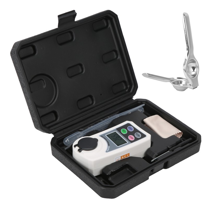 Digital Brix Refractometer Portable Handheld Digital Sugar Salinity Meter for