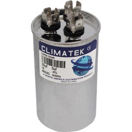 620762-35 + 5 uf MFD 370 Volt VAC - ClimaTek Round Dual Run Capacitor Upgrade for Nordyne Intertherm Miller