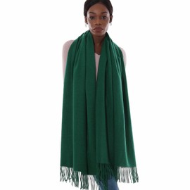 RUI VTRON Womens Winter Scarf Green Pashmina Shawls and Wraps for Evening Dresses Warm Blanket Scarf for Wedding
