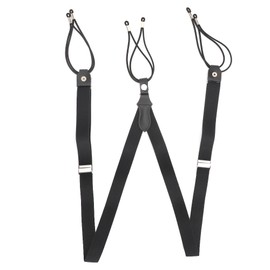 Y shaped Suspenders High Elastic British Gentleman Style Retro Retractable Braces Black