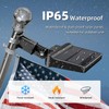 Flag Pole Light Solar Powered 3 Mode Metal Clamps Fits
