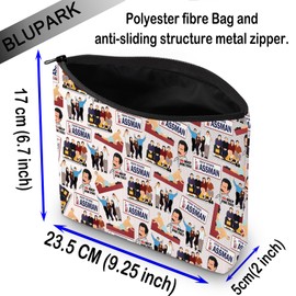 BLUPARK S Feld Lover Gift No Soup Makeup Bag Funny Comedy Series Gift 90's Sitcom Canvas Zipper Pouch, No Soup, Retro