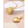 Family Tree Heart Locket Necklace That Holds Pictures, 18K Gold