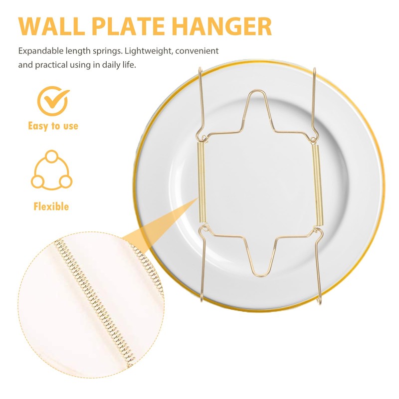 Healeved Invisible Plate Hanger Wall Plate Hanger: 4pcs Stainless Steel