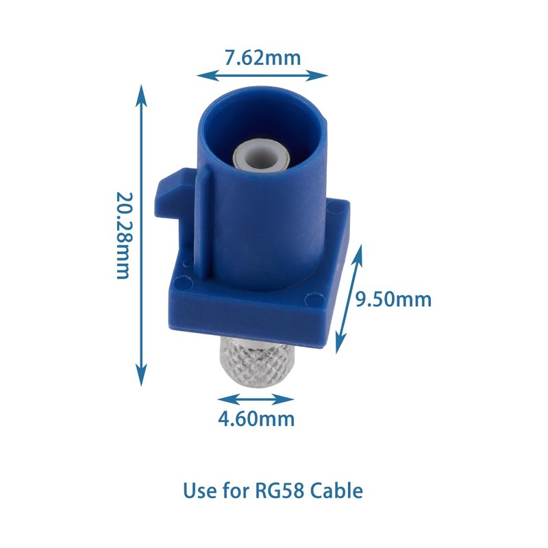 POBADY 10PCS Fakra C Male Crimp Connectors Fakra C Male