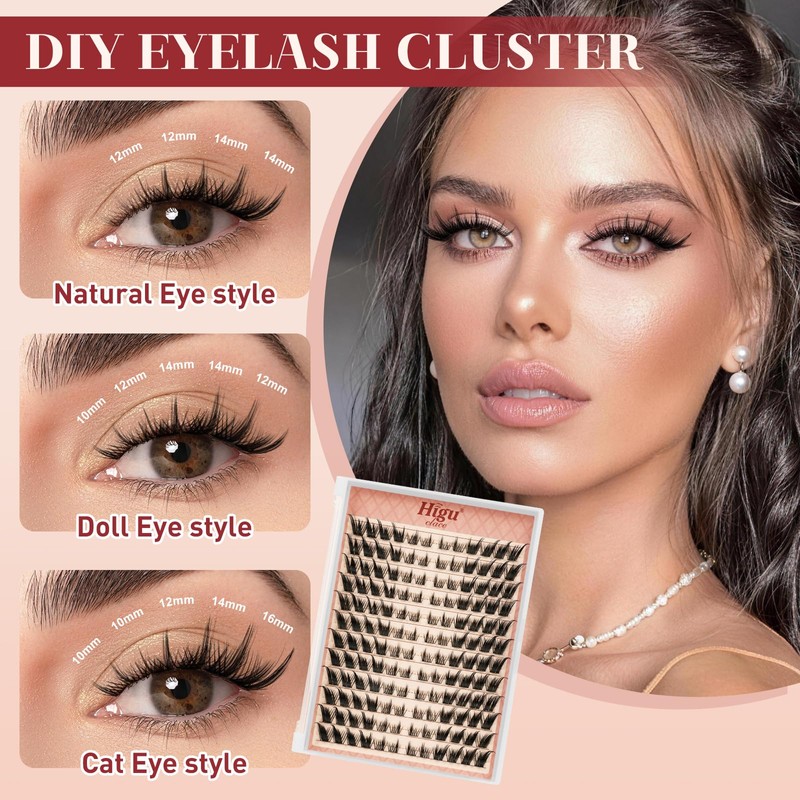 Fox Eye Lash Clusters Kit, Wispy Lash Clusters