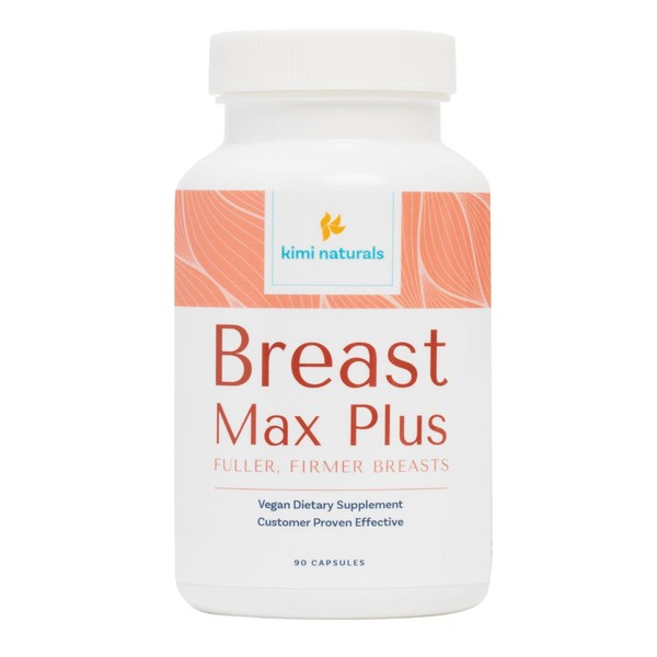 KIMI Naturals Breast Max Plus - Breast Enhancement Pills l Enhancer Supplement for Fast Growth and Bigger Bust l Enlargement Formula to Increase Firmness, Perkier, and Fuller Bob l 90 Capsules