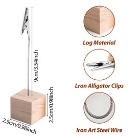 HOOPOE Photo Holder with Clips, Memo Clip Holder, Pack of 20 Postcard Holders for Pictures, Cards, Notes