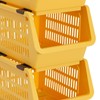 RENFANSHOP 4-Pack Stackable Plastic Storage Baskets - Open Front Organizer