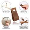 Jetec 8 Pieces Leather Drawer Pulls Leather Pulls Leather Drawer