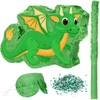 Dragon Piñata 16 Inch Dinosaur Piñata with Stick Blindfold and