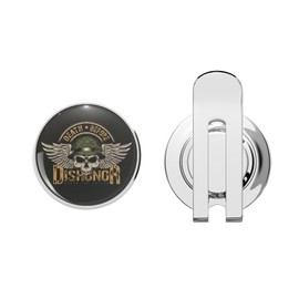 BKR Graphics Sailor Skull Crossbones Submarine Force Blk Golf Hat Clip with Magnetic Ball Marker