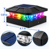 4-Pack RGB Solar Post Cap Lights for 3.5 & 4-Inch