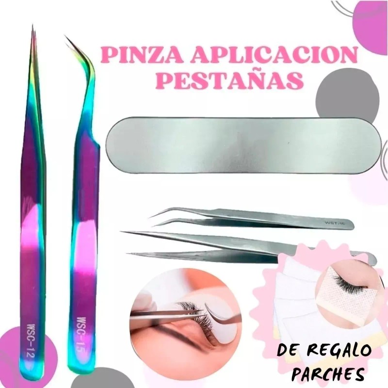 Veraly Pinzas Para Extensión De Pestañas Set 2p Mink 1x1