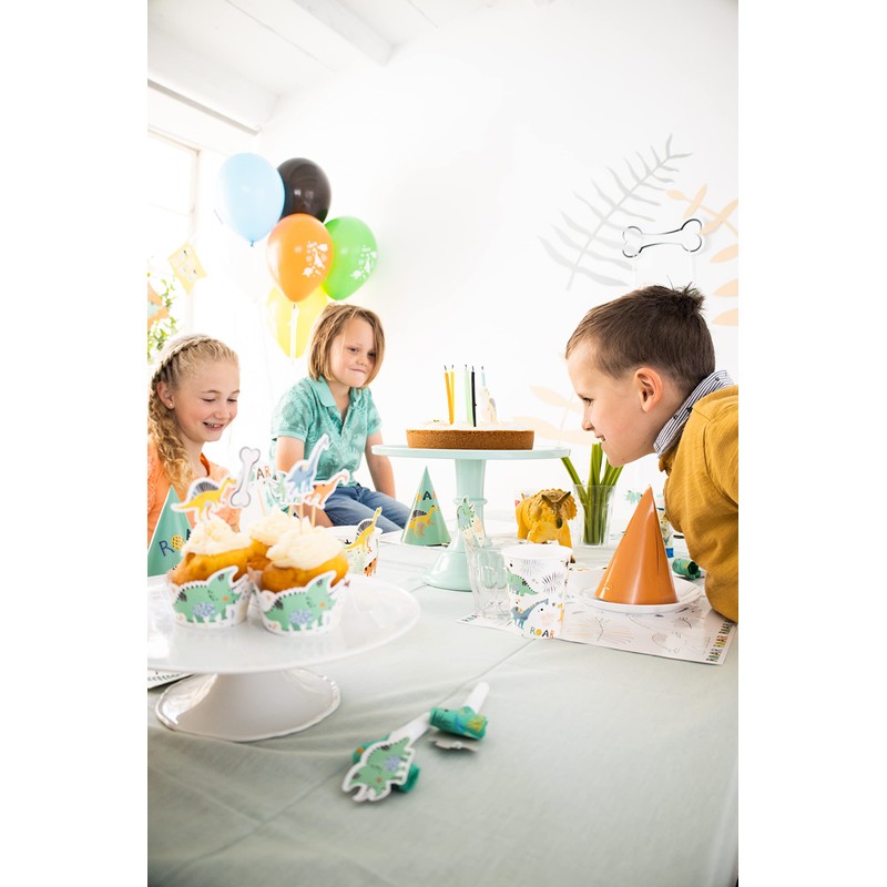 Folat 68304 Cupcake Decoration Set Dino Roars 12-Piece Multi-Coloured