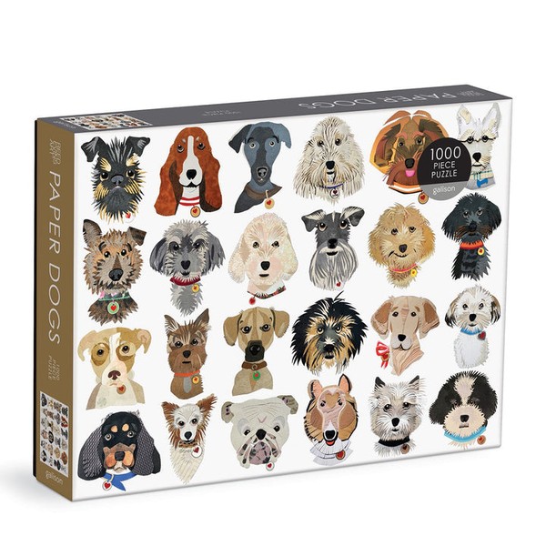 Galison Paper Dogs 1000 Piece Puzzle