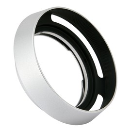 Haoge LH-ZV12 Round Metal Bayonet Lens Hood Shade for Carl Zeiss C Biogon T 4.5/21 21mm f4.5 ZM, 2.8/25 25mm f2.8 ZM, 2.8/28 28mm f2.8 ZM, C Sonnar T 1.5/50 50mm f1.5 ZM Lens Silver