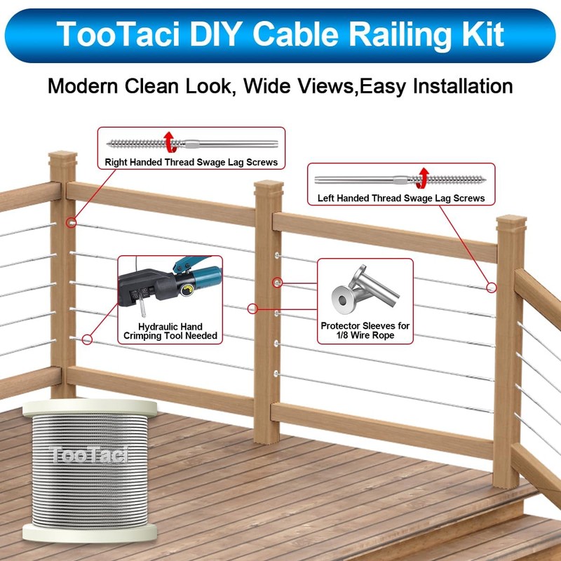 TooTaci 100 Packs T316 Stainless Steel Protector Sleeves Inner Thickened