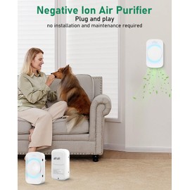 Air Purifier Plug In for Home (3 packs), Negative Ion Air purifiers,Quiet Air Ionizers for home,Bathroom,Bedroom,Portable inoic Air Purifiers for Odor,Pet smell,Mini Air ionizer for home