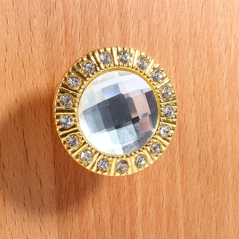 10pcs Clear Diamond Crystal Glass Wardrobe Knob Cupboard Drawer Door