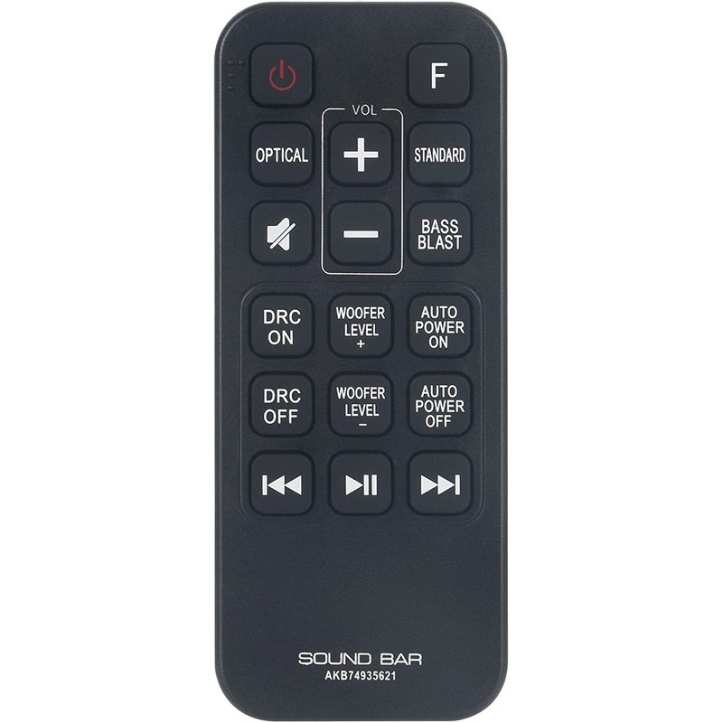 AKB74935621 Remote Control Replacement for LG Soundbar SJ2 SJ2.AEUSLLK SJ2.DEUSLLK