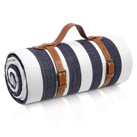 Manta de picnic extragrande de 203 x 203 cm, impermeable, lavable, resistente a la arena, plegable, 3 capas para exteriores