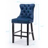 JETEAGO Bar Stools Set of 2, Velvet Upholstered Bar Stool
