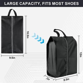 Shoe Bags for Travel, 4 Pack Extra Durable Travel Shoe Bags for Storage and Packing, Reusable Water-proof Shoe Bag with Smooth Zipper, Portable Travel Essentials