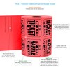 Tacticai 500 Raffle Tickets, Red (1 of 8 Colors), Double