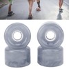 4Pcs 52mm Skateboard Wheel Set, 78A Hardness PU Translucent Flashing