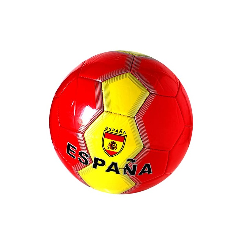 CUCUBA Spain Football with Spanish Shield Size 5 Color Red/Yellow