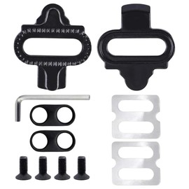 2 Pcs SPD Cleats for Cycling Shoes, Bike Cleat Set with Screws & Allen Key, Compatible with Shimano SM-SH51 & 2-Bolt System, Durable Anti Slip Cleats for Road Bike MTB Spin Bike