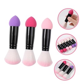 Ipetboom 3pcs Double Ended Makeup Brush Bronzing Brush Foundation Contour Blending