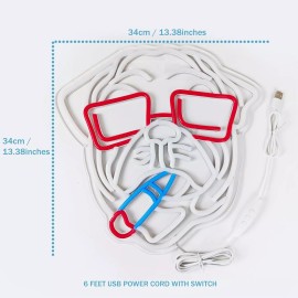 Outdoor Options Co Smoking Bulldog LED Light Sign Eco friendly in stock