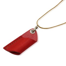 Eight Tokyo N-20 Glasses Holder, Japanese Leather, Sunglasses Holder, Necklace, Sustainable Material, red