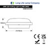 24w LED Bulkhead Round Ceiling Light Flush Mounted 6500k Cool
