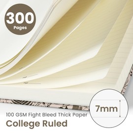 Lined Spiral Notebook Journal for Work, 300 Pages Thick B5 (7.1"x10") College Ruled Journal for Women & Writing, Hardcover Notebook for Note Taking, Perfect for Office Home School, Magical Forest