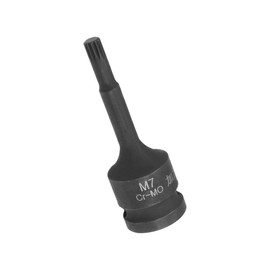 TA-VIGOR Impact Triple Square Spline Bit Socket, 1/2" Drive x M7 (7mm) Key Socket, Premium CR-MO Steel Bits, 78mm Length Bit for Impact Power Drills, Torque Wrench, Ratchet Wrench