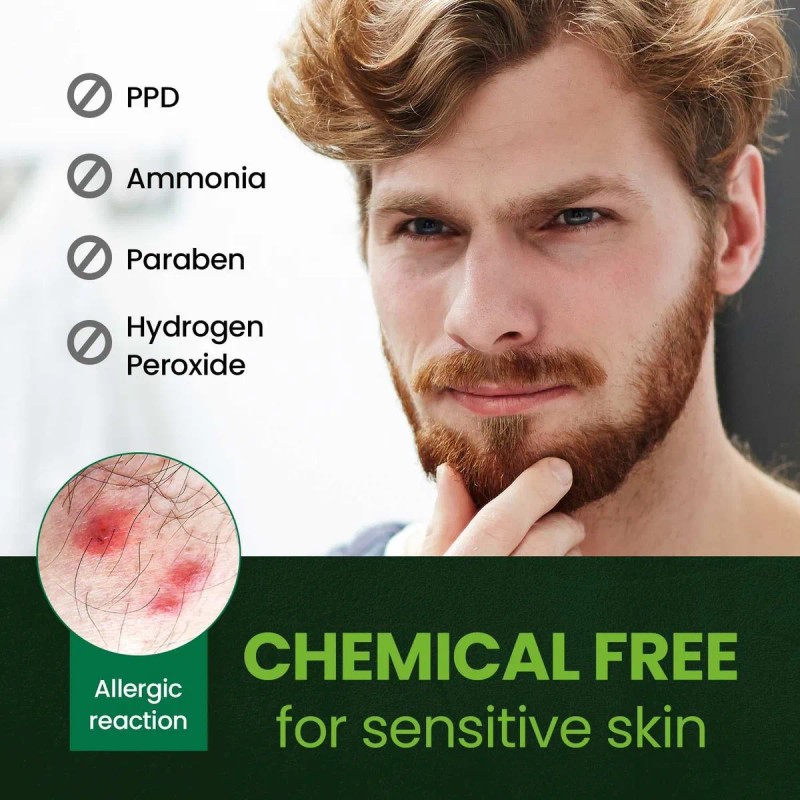 Herb For Men Tinte Para Bigote Y Barba Sin Amoniaco