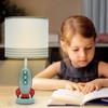 HERBESTBAY Kids Bedside Table Lamp, Adorable 14 Inch Rocket Ship
