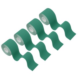 PATIKIL 5.5 Yard x 2 Inch Kinesiology Tape, 4 Roll Adhesive Cotton Sports Muscle Support Tapes Waterproof Elastic Tape for Knee Ankle Wrist Shoulder, Dark Green