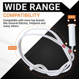 BlueStars Upgraded WR55X10025 Refrigerator Temperature Sensor Replacement - Compatible with G.E & Hotpoint Refrigerators - Replaces 914093 AP3185407 PS304103 WR50X10027