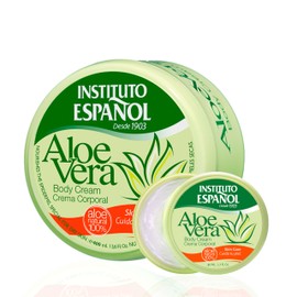 Instituto Español Aloe Vera Cream, Moisturising Cream, Body Cream for Hands, Feet, Cream for Dry Skin, Face Cream for Daily Use, Travel Set, 430 ml