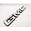 Auto Front & Rear GMC White Black OVERLAY Emblem Badge