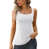 V FOR CITY White Tank Top for Women with Built-in