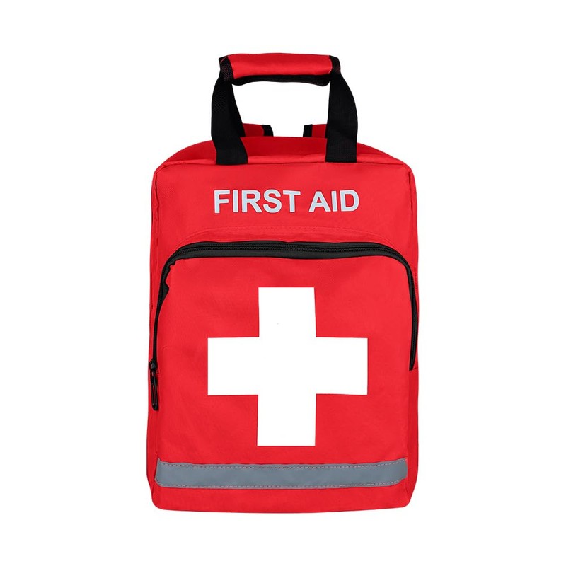 Jipemtra Red Emergency Bag First Aid Backpack Empty Medical First