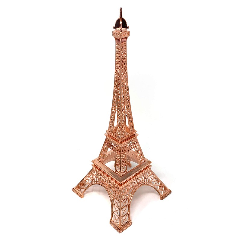 allgala 19 Inch 48CM Eiffel Tower Statue Decor Alloy Metal-Rose