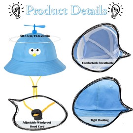 SHDIEHJFMLDH Child Propeller Hat, Helicopter Cap, Child Helicopter Hat, Interesting Children's Hat, Adjustable Propeller Hat for Boys and Girls