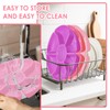 LIANGYUNZE 3 Pcs Sectional Round Plastic Serving Tray Platters 11inch